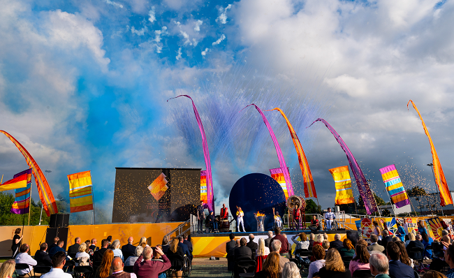 The fourth Paralympic Heritage Flame Lighting Ceremony on stage
