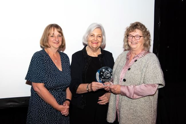 Respite & Short Breaks award winner Maxine with Cabinet Member for Children's Services & Education, Anita Cranmer, and Sandra Carnall, Head of the Children's Care Service at Buckinghamshire Council