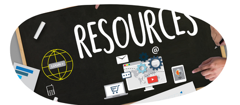 Image saying resources with computer, phone icons