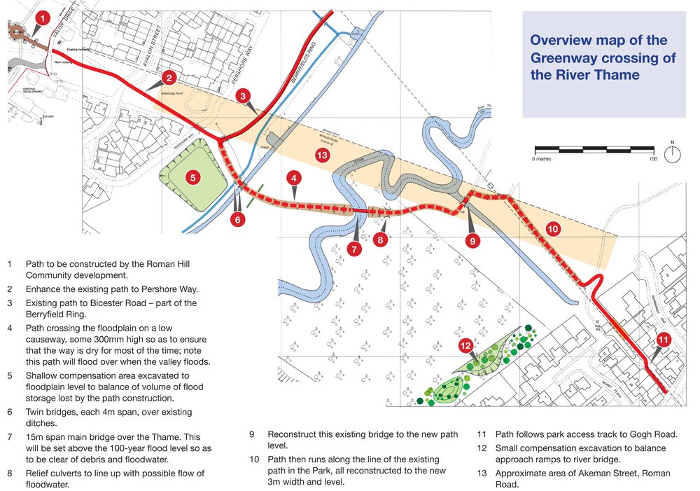 Route map of 'greenway' extension to Emerald Way